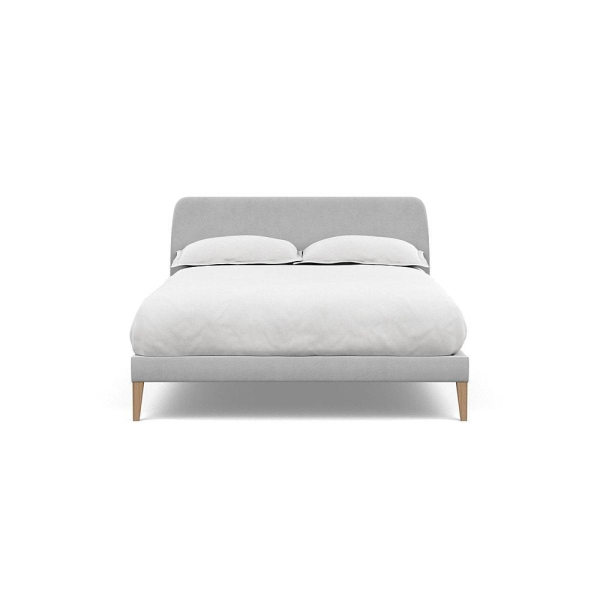 Heal's Wallis SuperKing Bed Melton Wool Shale Stained Oak Feet - Heal's UK Bedroom Furniture – image 6