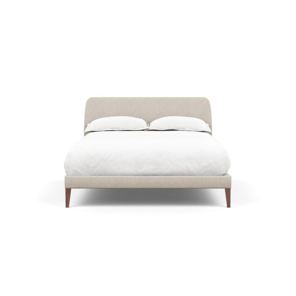Heal's Wallis SuperKing Bed Melton Wool Shale Stained Oak Feet - Heal's UK Bedroom Furniture – image 68