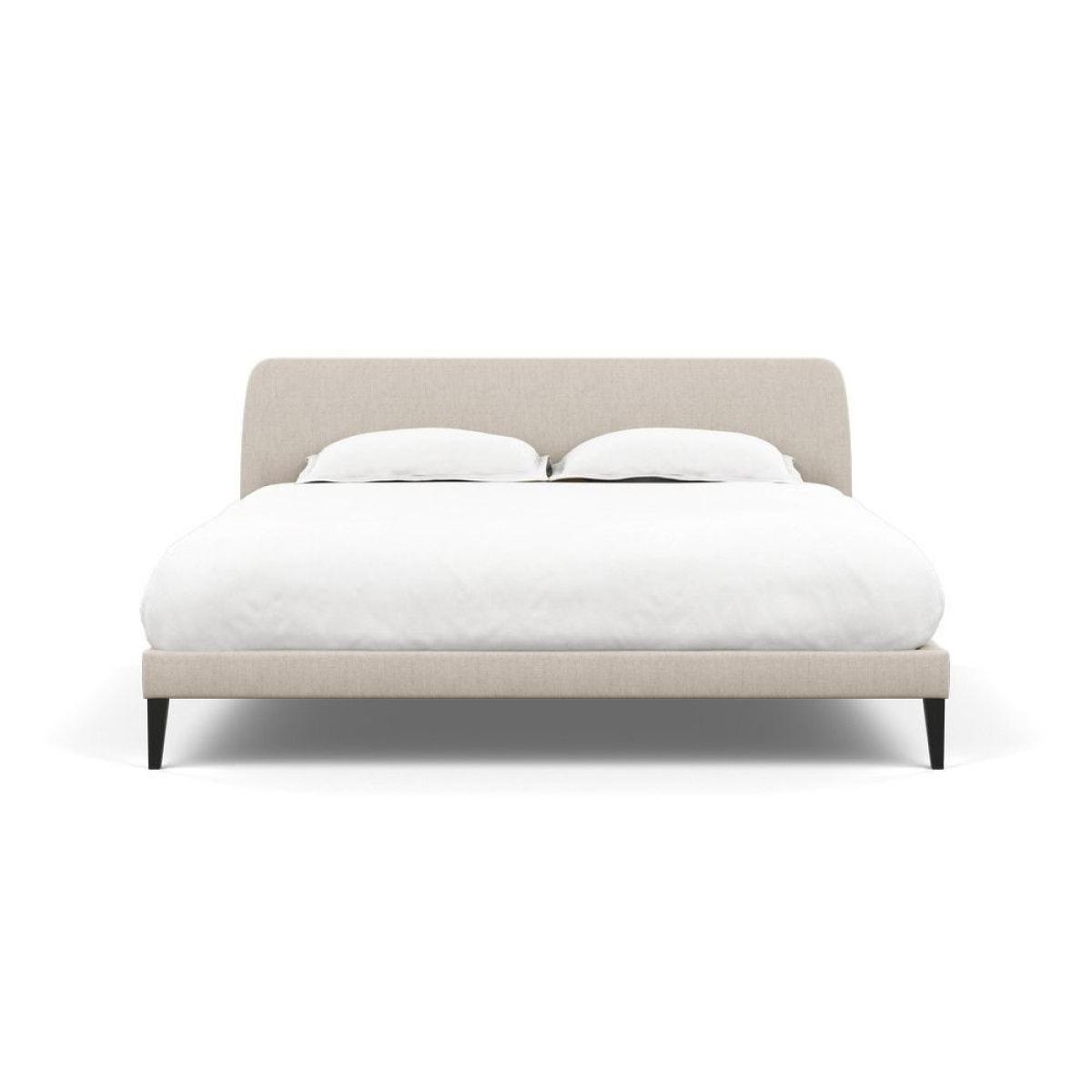 Heal's Wallis SuperKing Bed Melton Wool Shale Stained Oak Feet - Heal's UK Bedroom Furniture – image 69