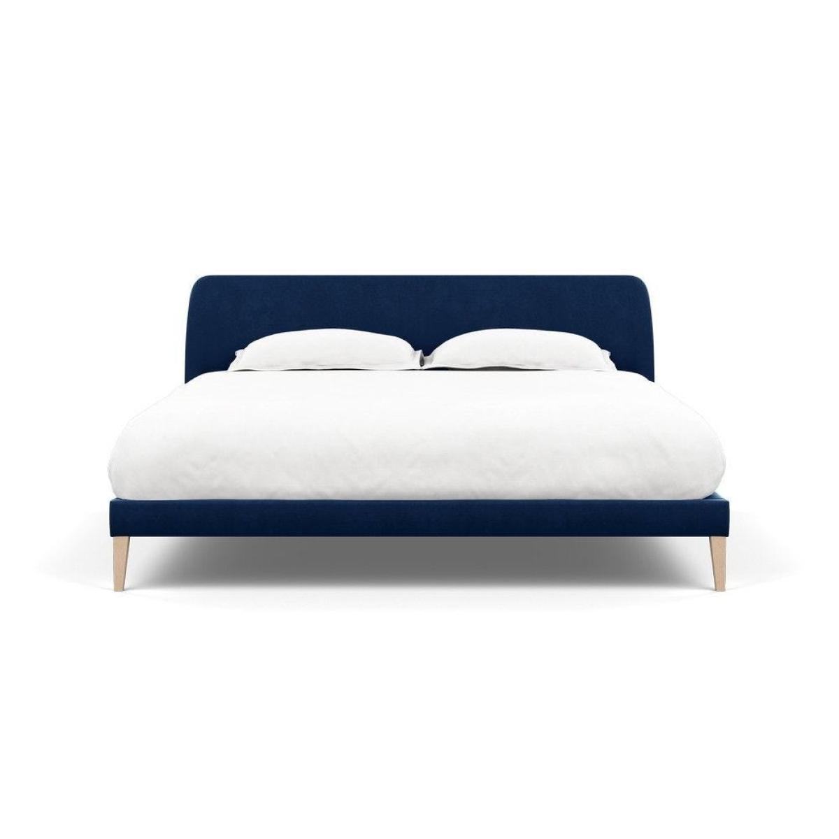 Heal's Wallis SuperKing Bed Melton Wool Shale Stained Oak Feet - Heal's UK Bedroom Furniture – image 75