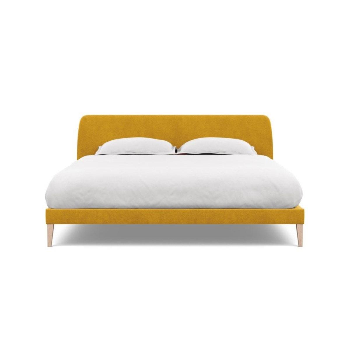 Heal's Wallis SuperKing Bed Melton Wool Shale Stained Oak Feet - Heal's UK Bedroom Furniture – image 85