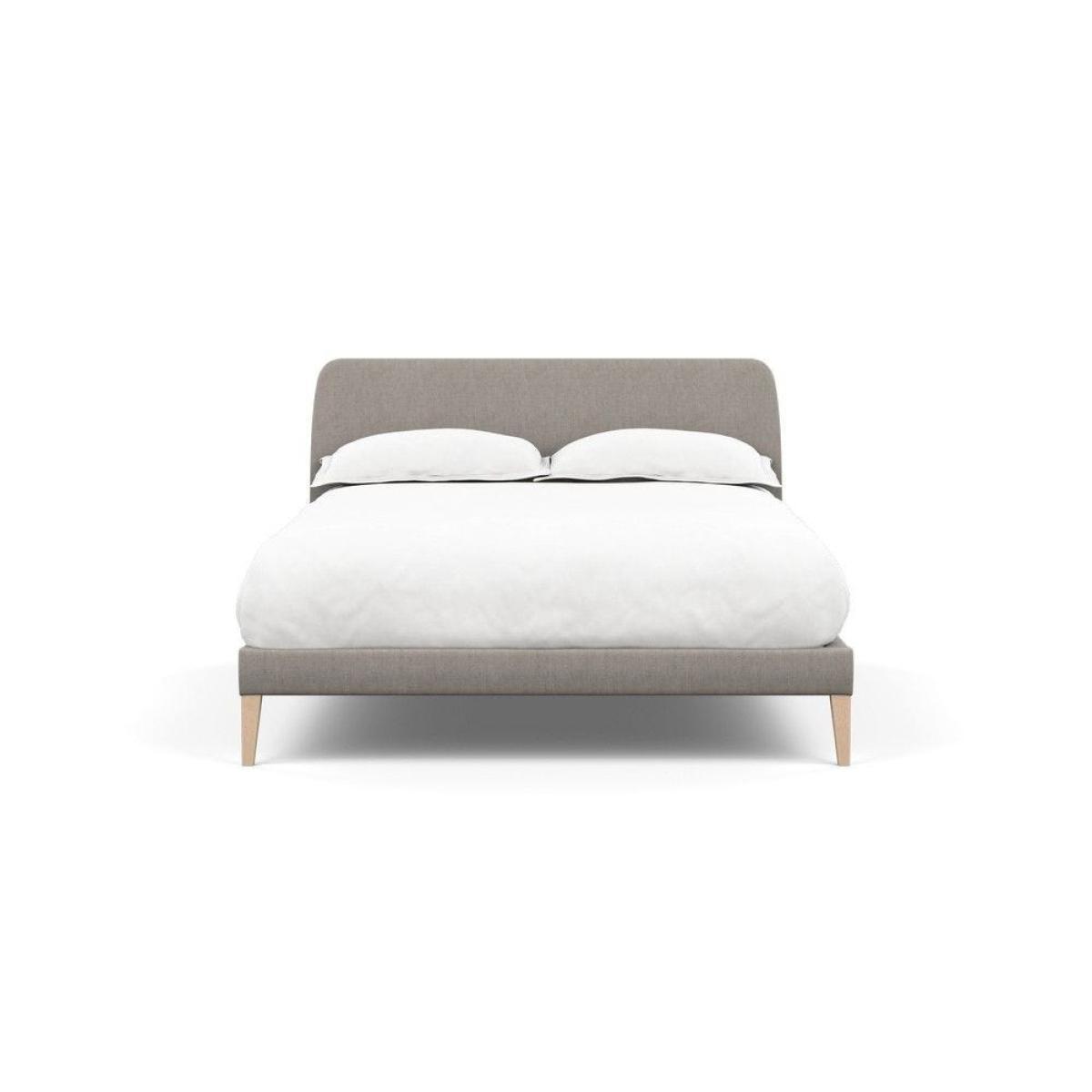 Heal's Wallis SuperKing Bed Melton Wool Shale Stained Oak Feet - Heal's UK Bedroom Furniture – image 86