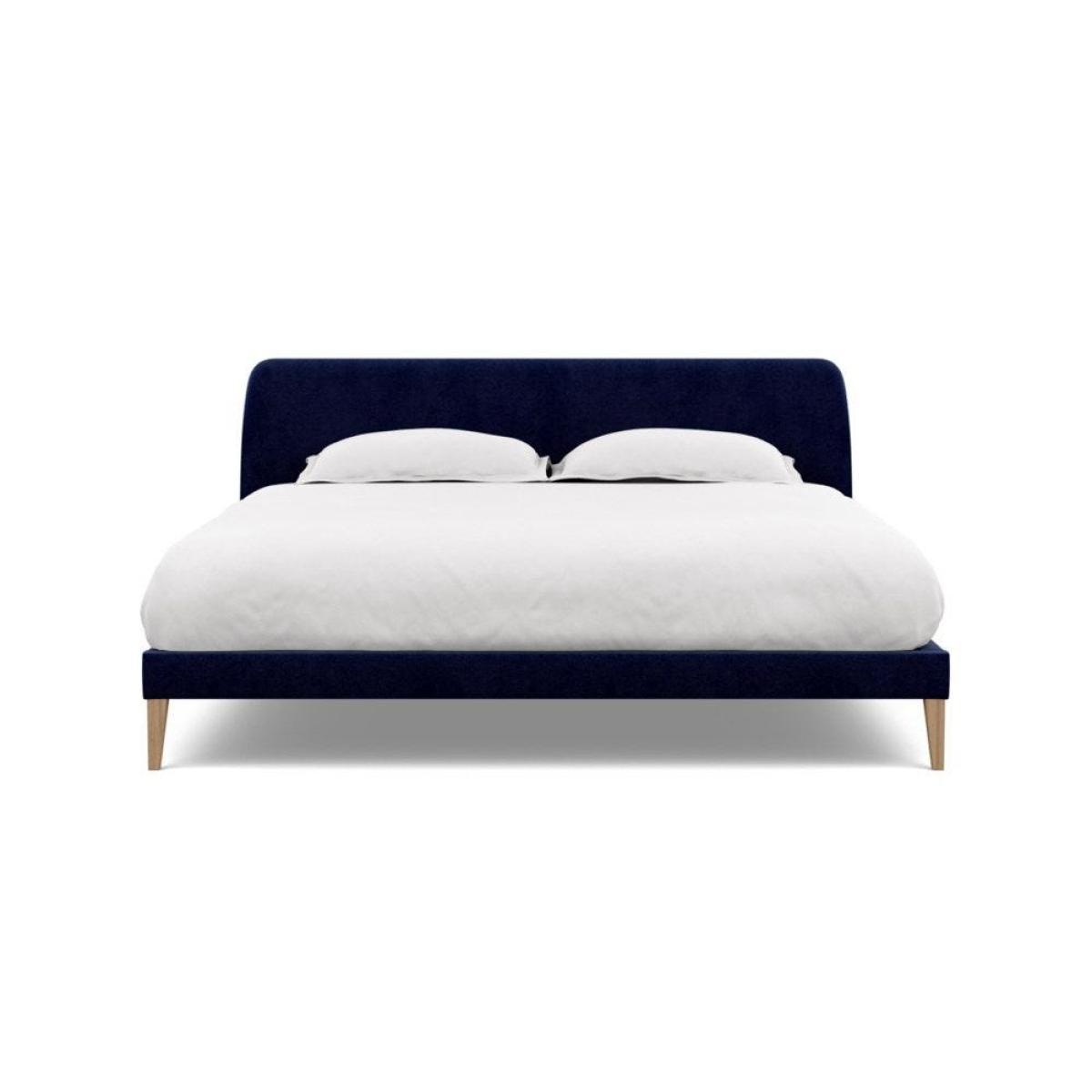 Heal's Wallis SuperKing Bed Melton Wool Shale Stained Oak Feet - Heal's UK Bedroom Furniture – image 87