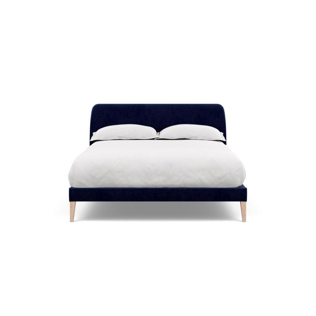 Heal's Wallis SuperKing Bed Melton Wool Shale Stained Oak Feet - Heal's UK Bedroom Furniture – image 90