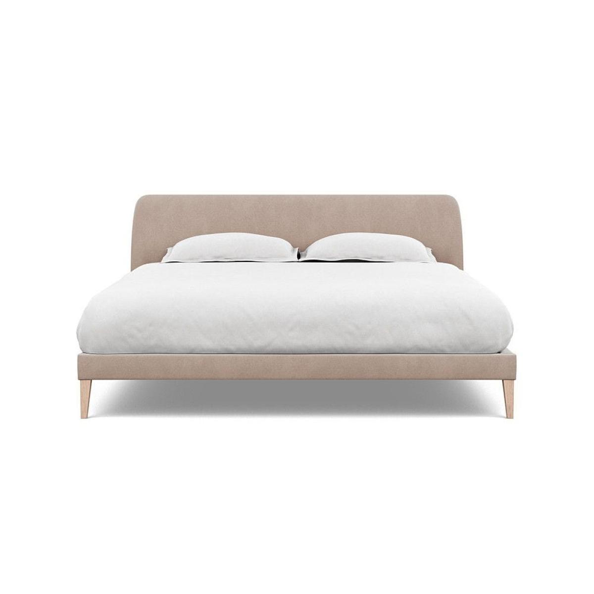 Heal's Wallis SuperKing Bed Melton Wool Shale Stained Oak Feet - Heal's UK Bedroom Furniture – image 95