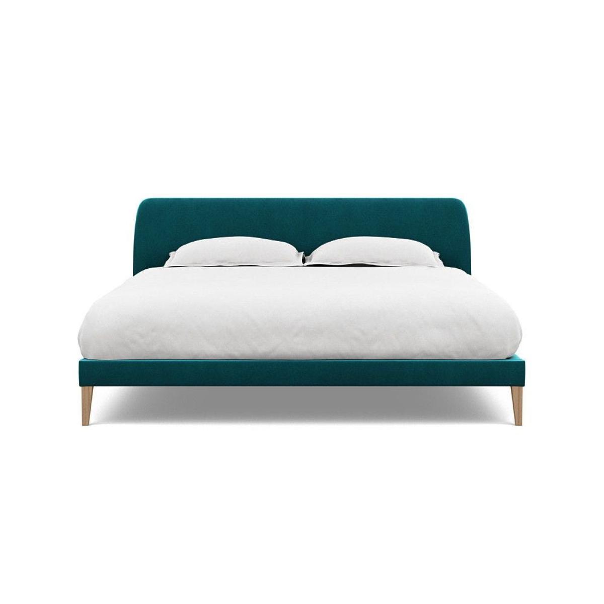 Heal's Wallis SuperKing Bed Melton Wool Shale Stained Oak Feet - Heal's UK Bedroom Furniture – image 96