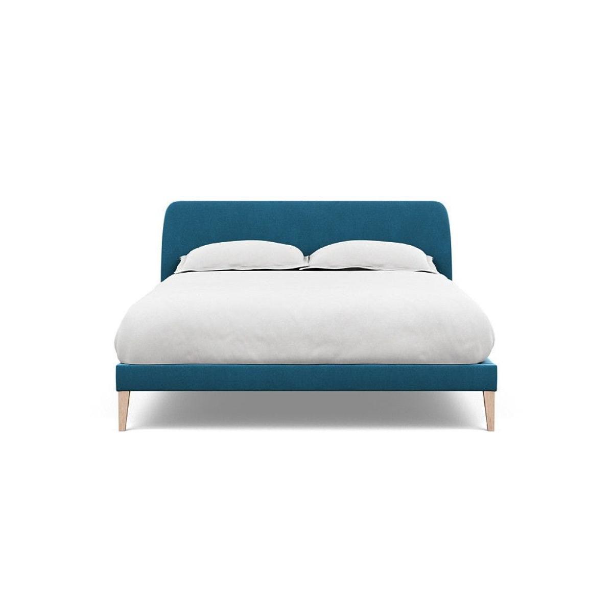 Heal's Wallis SuperKing Bed Melton Wool Shale Stained Oak Feet - Heal's UK Bedroom Furniture – image 98