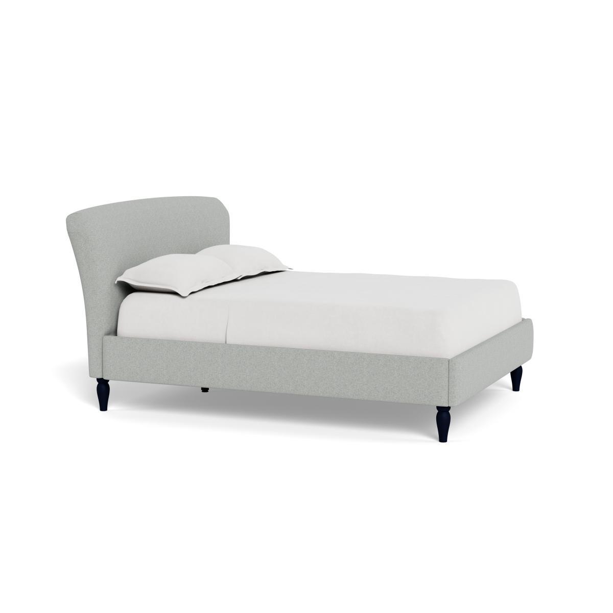 Heal's Darcey Bed King Melton Wool Limestone Black Feet - Heal's UK Bedroom Furniture – image 2