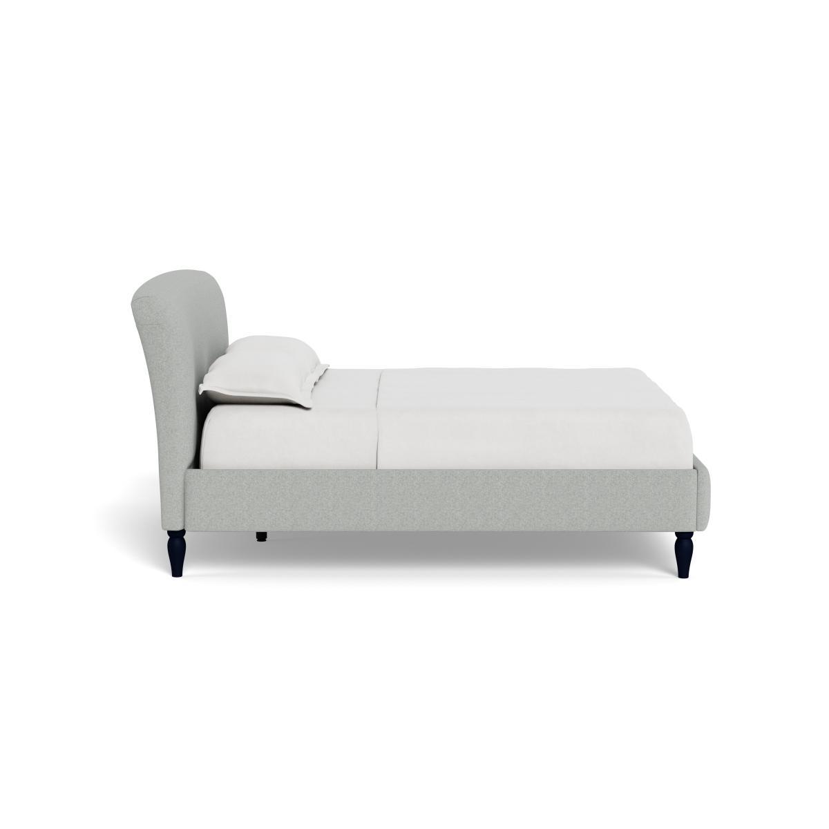 Heal's Darcey Bed King Melton Wool Limestone Black Feet - Heal's UK Bedroom Furniture – image 3