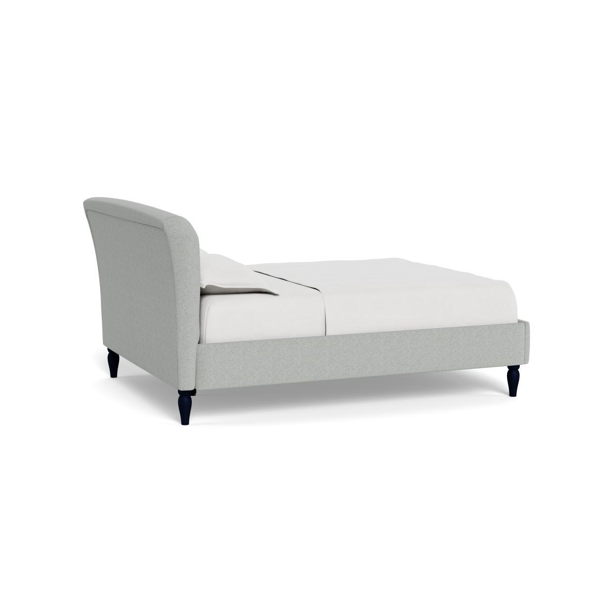 Heal's Darcey Bed King Melton Wool Limestone Black Feet - Heal's UK Bedroom Furniture – image 4