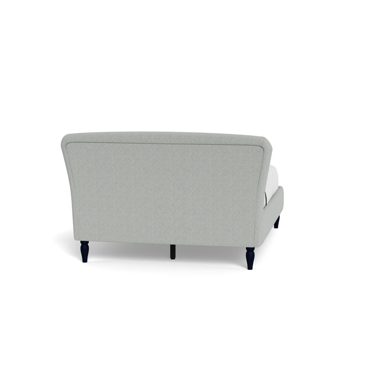 Heal's Darcey Bed King Melton Wool Limestone Black Feet - Heal's UK Bedroom Furniture – image 5