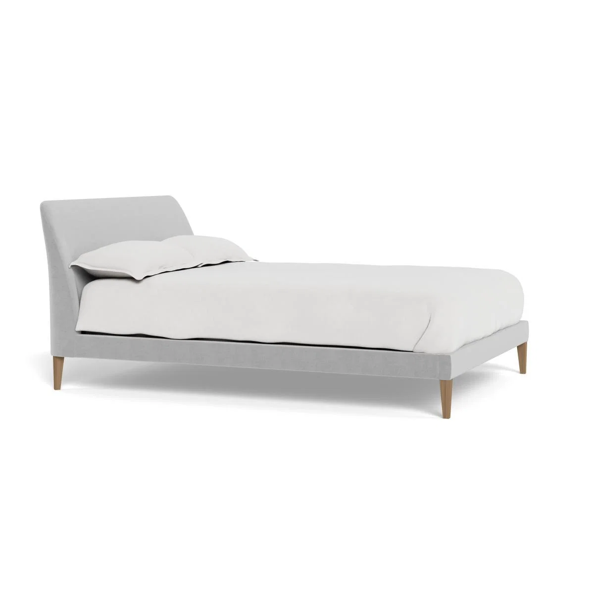 Heal's Wallis Bed Super King Velvet Platinum Walnut Feet - Heal's UK Bedroom Furniture – image 2