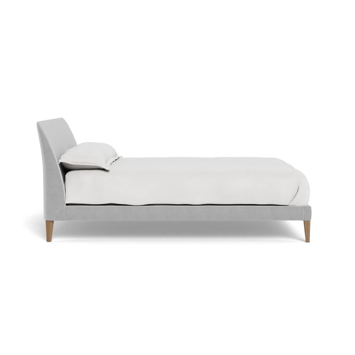 Heal's Wallis Bed Super King Velvet Platinum Walnut Feet - Heal's UK Bedroom Furniture – image 3