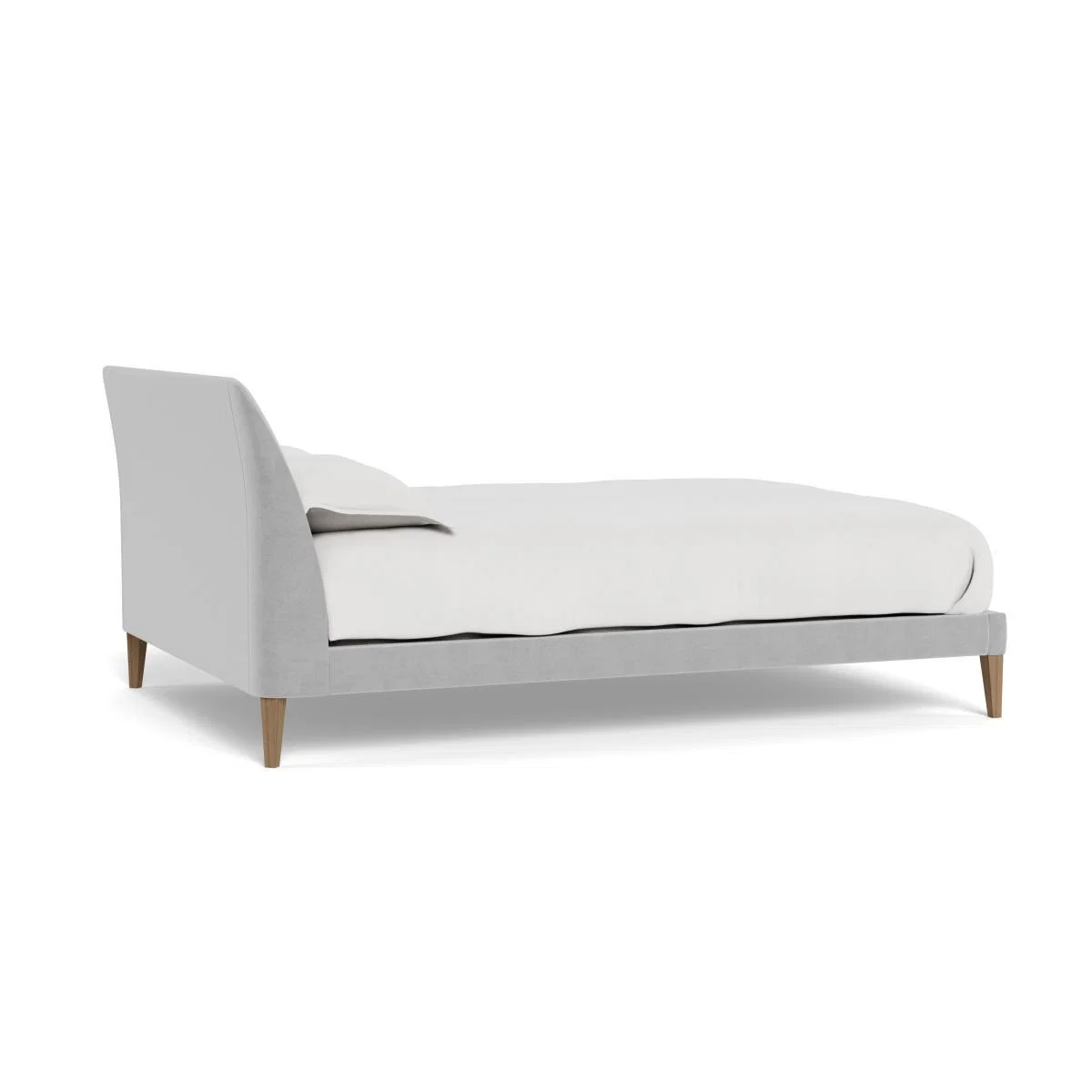 Heal's Wallis Bed Super King Velvet Platinum Walnut Feet - Heal's UK Bedroom Furniture – image 4