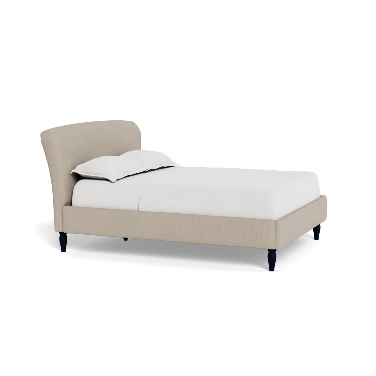 Heal's Darcey Bed Super King Broad Weave Putty Black Feet - Heal's UK Bedroom Furniture – image 2