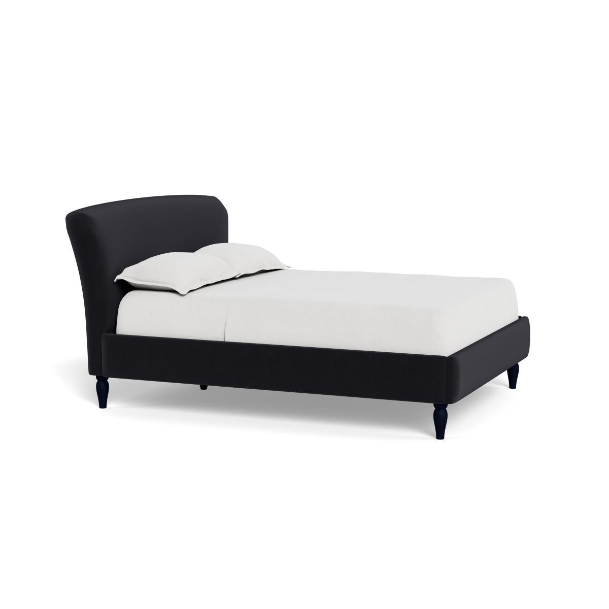 Heal's Darcey Bed Super King Velvet Black Tinted Ash Feet - Heal's UK Bedroom Furniture – image 2