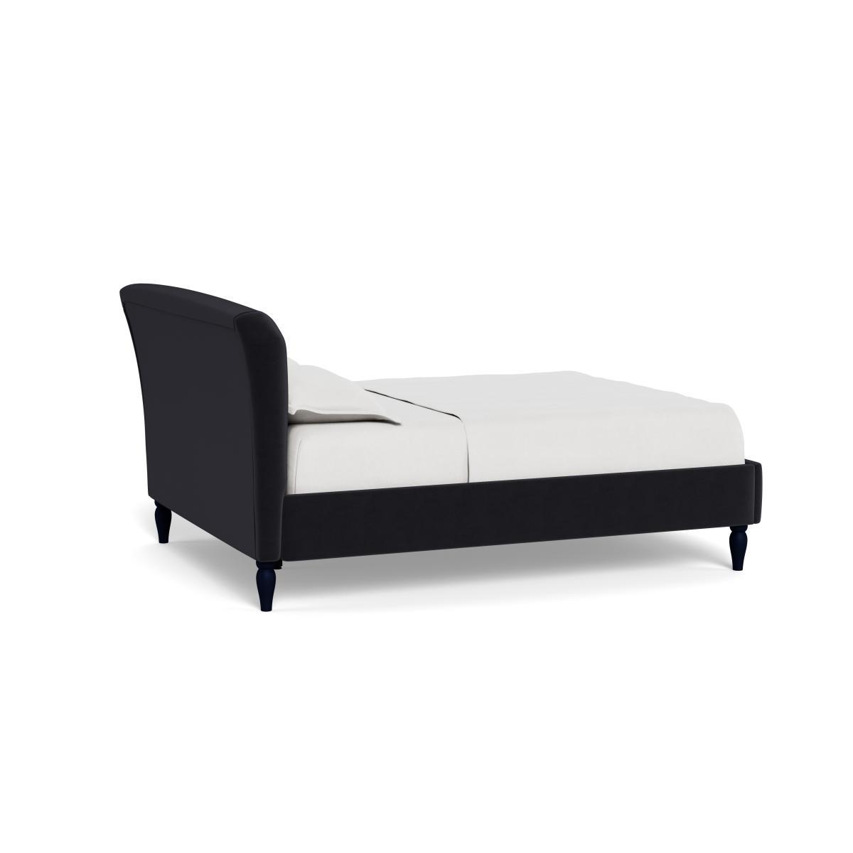 Heal's Darcey Bed Super King Velvet Black Tinted Ash Feet - Heal's UK Bedroom Furniture – image 4