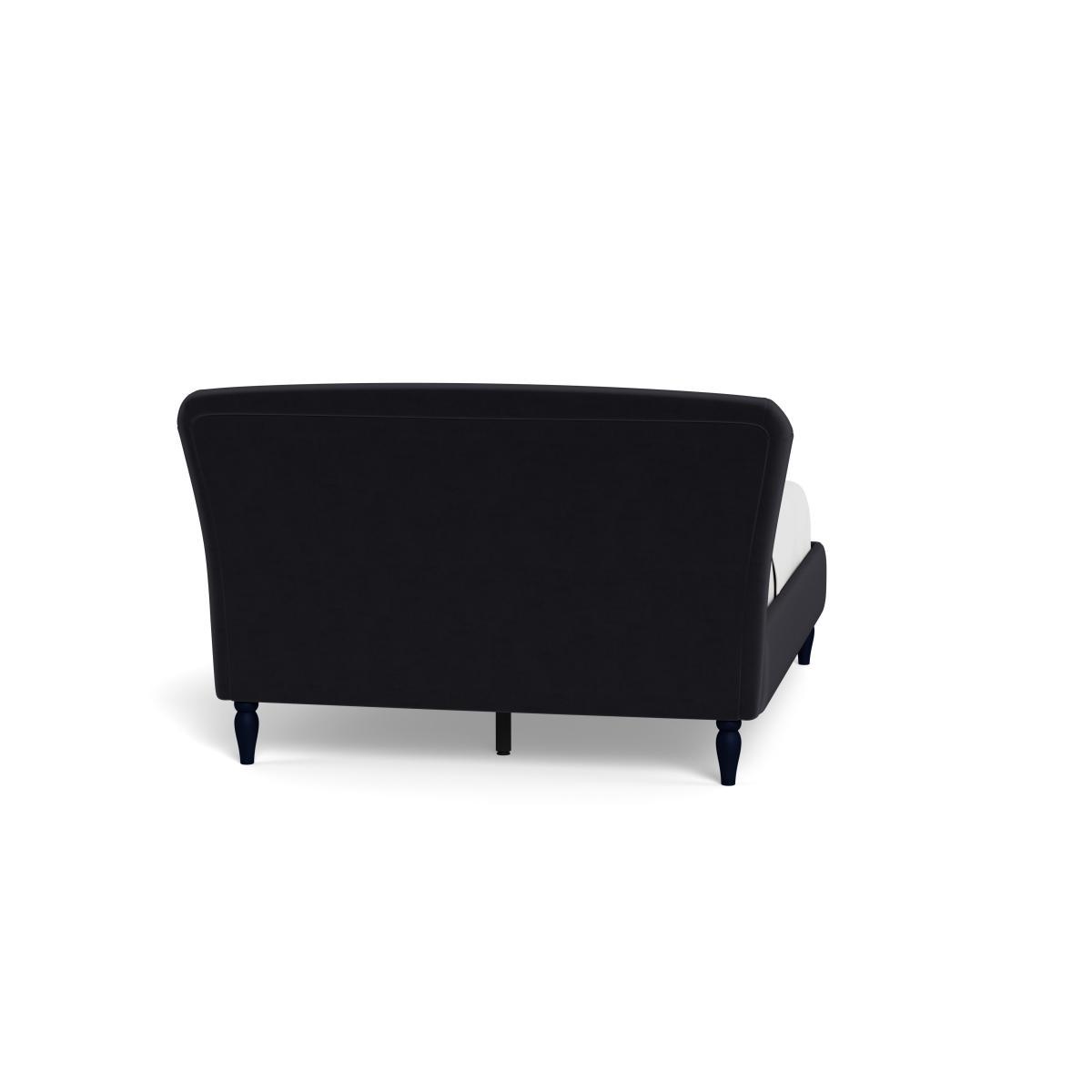 Heal's Darcey Bed Super King Velvet Black Tinted Ash Feet - Heal's UK Bedroom Furniture – image 5