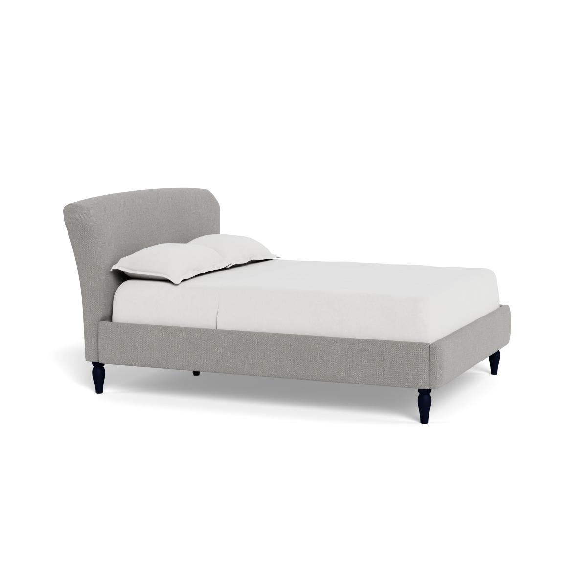 Heal's Darcey Bed Double Texture Pale Grey Tinted Ash Feet - Heal's UK Bedroom Furniture – image 2