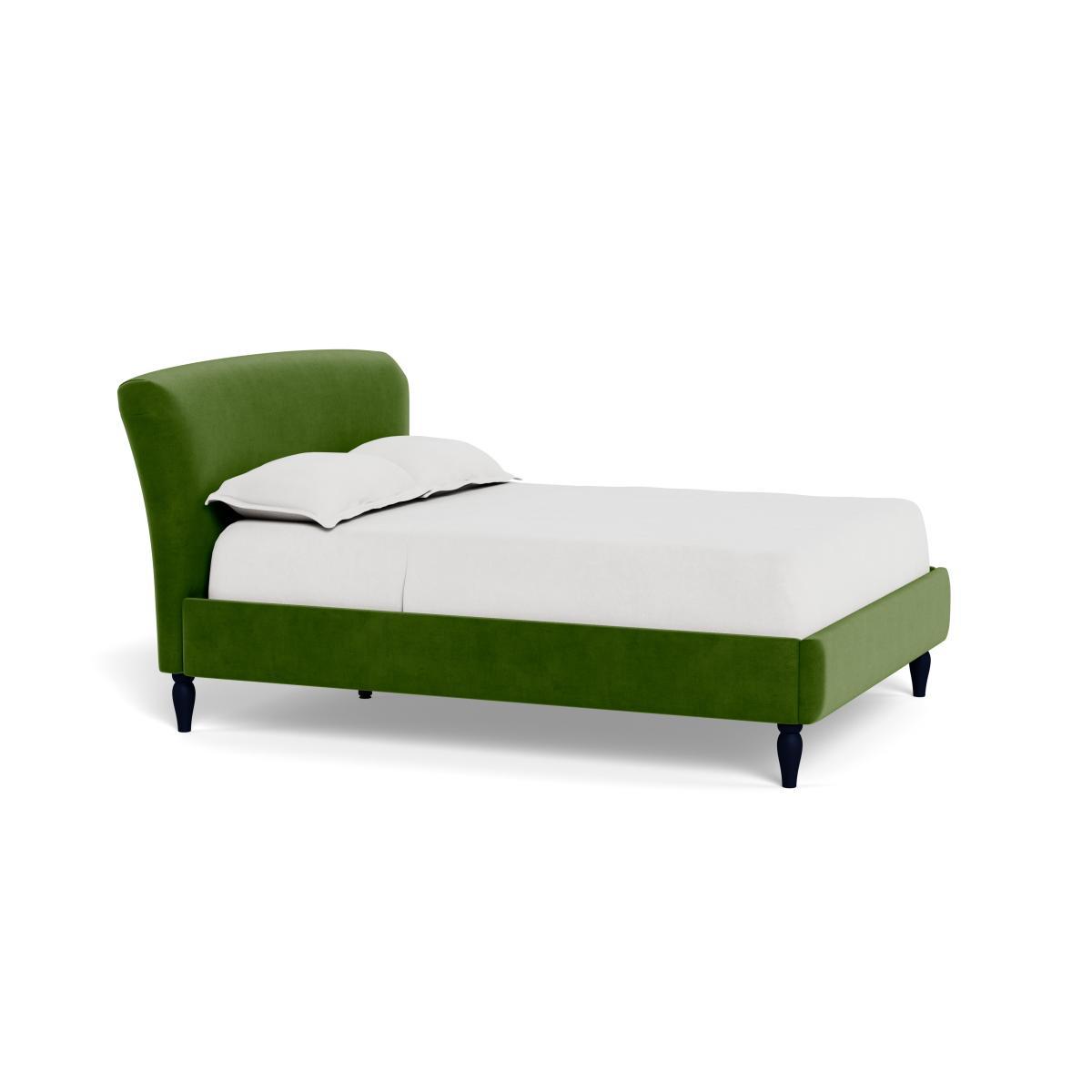 Heal's Darcey Bed Double Smart Luxe Velvet Grass Tinted Ash Feet - Heal's UK Bedroom Furniture – image 2