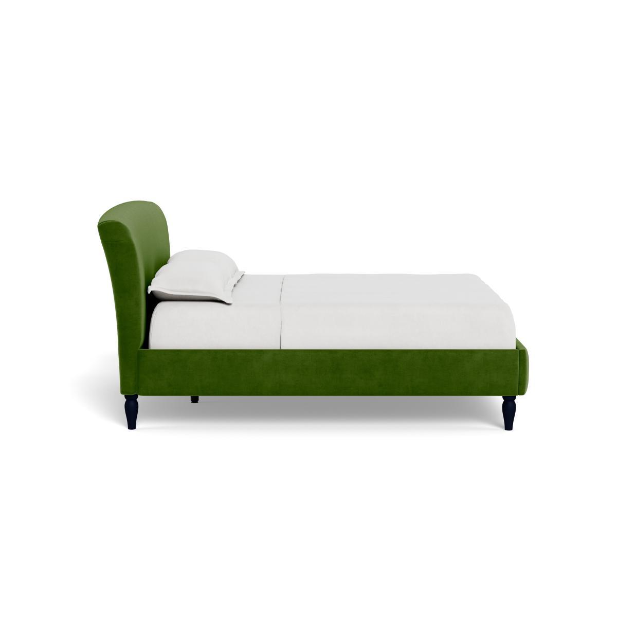 Heal's Darcey Bed Double Smart Luxe Velvet Grass Tinted Ash Feet - Heal's UK Bedroom Furniture – image 3