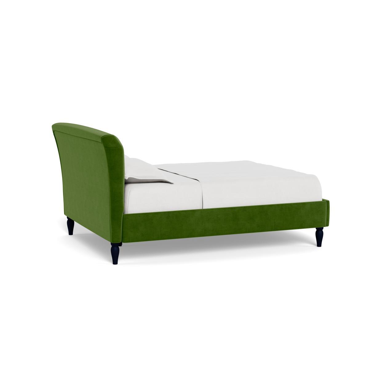 Heal's Darcey Bed Double Smart Luxe Velvet Grass Tinted Ash Feet - Heal's UK Bedroom Furniture – image 4