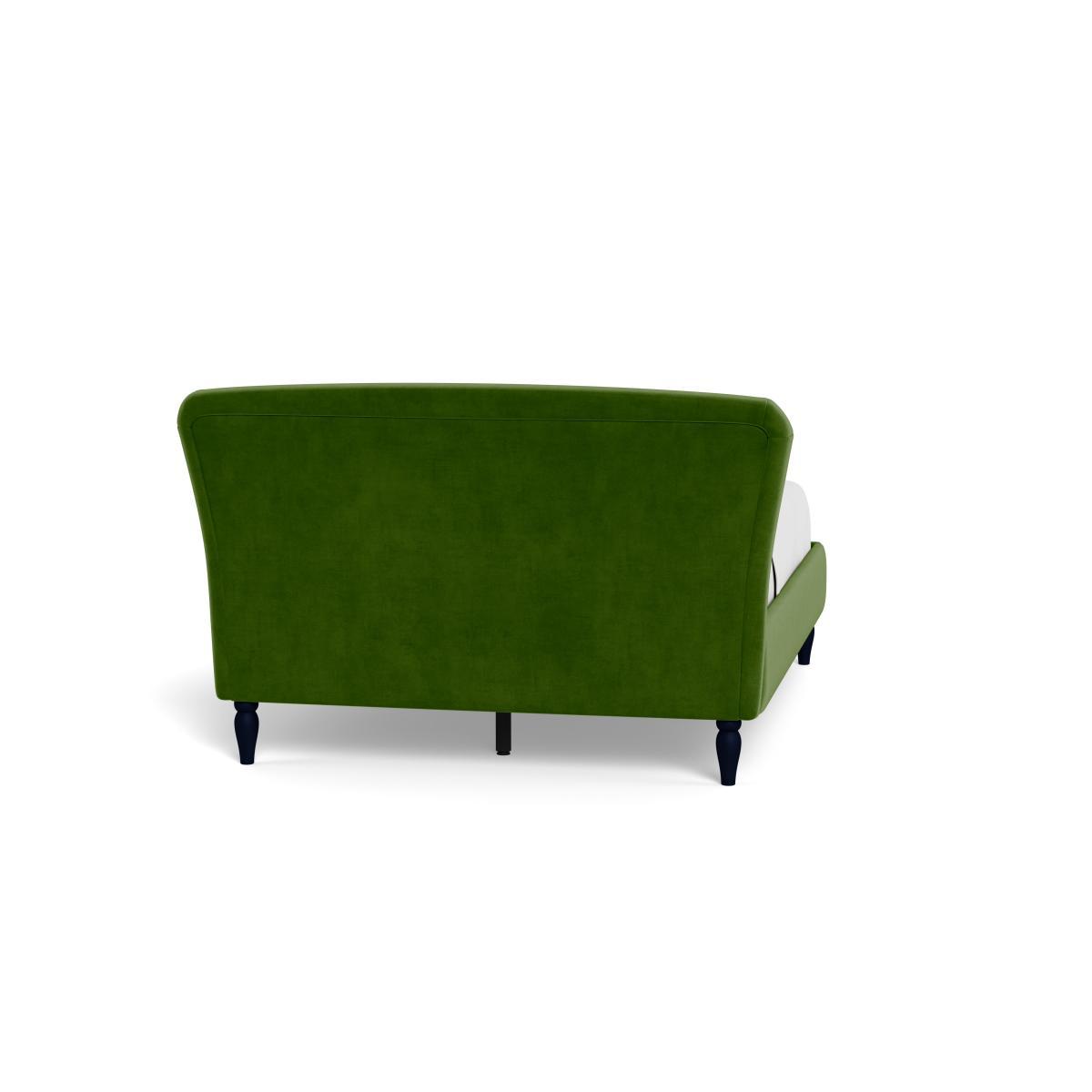 Heal's Darcey Bed Double Smart Luxe Velvet Grass Tinted Ash Feet - Heal's UK Bedroom Furniture – image 5