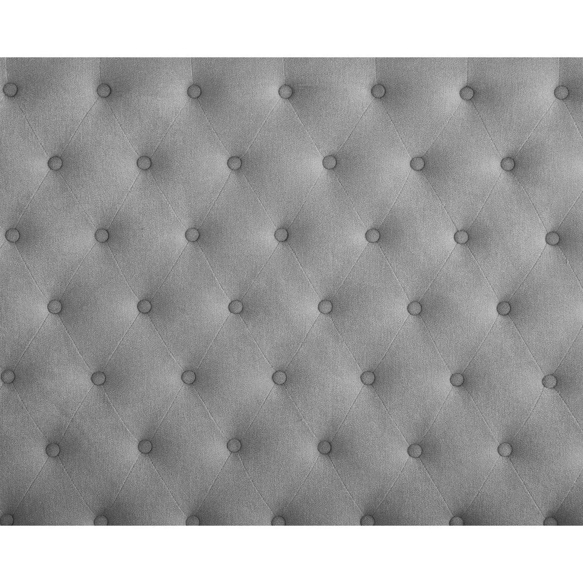 Upholstered Chenille Bed with Buttoned Headboard – image 3