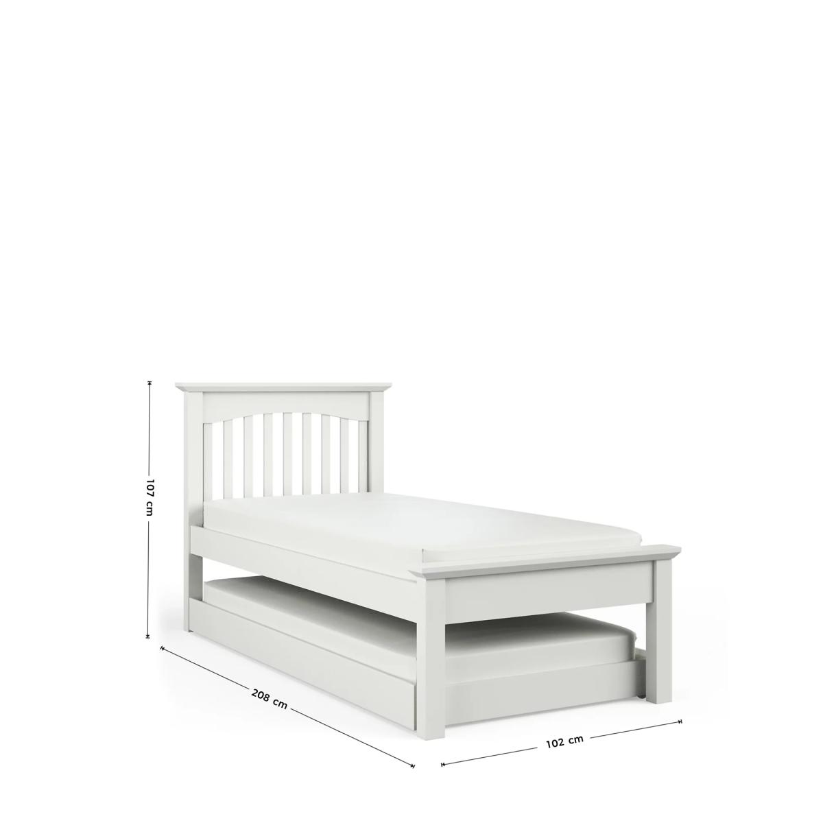 M&S Hastings Bed with Trundle - Soft White, Soft White – image 4