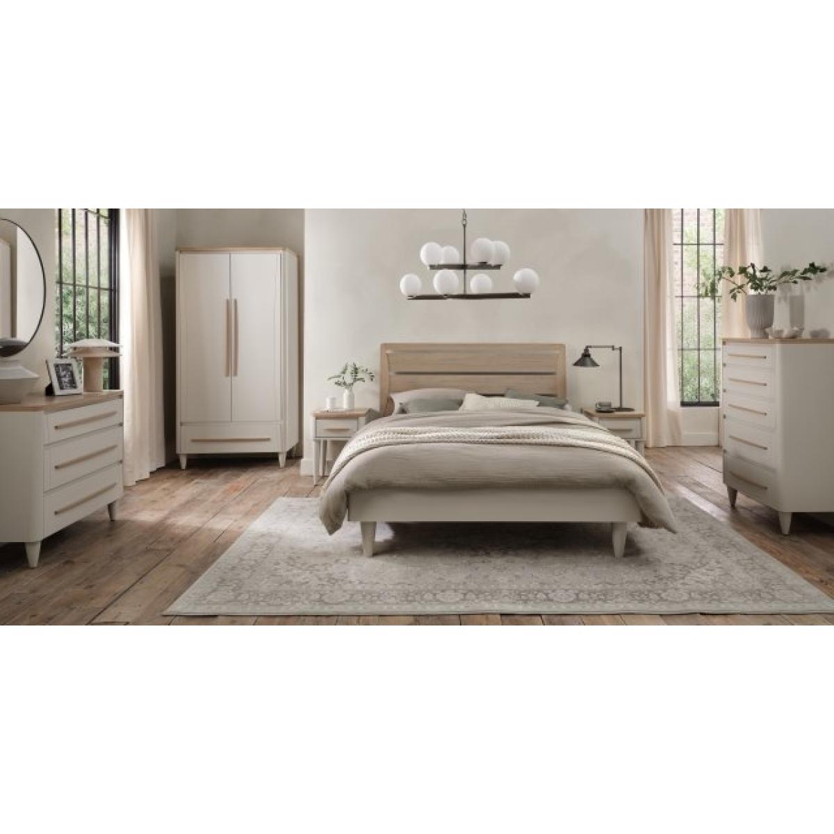 Delta Scandi Oak and Soft Grey Slatted Bedstead - 150cm King – image 2