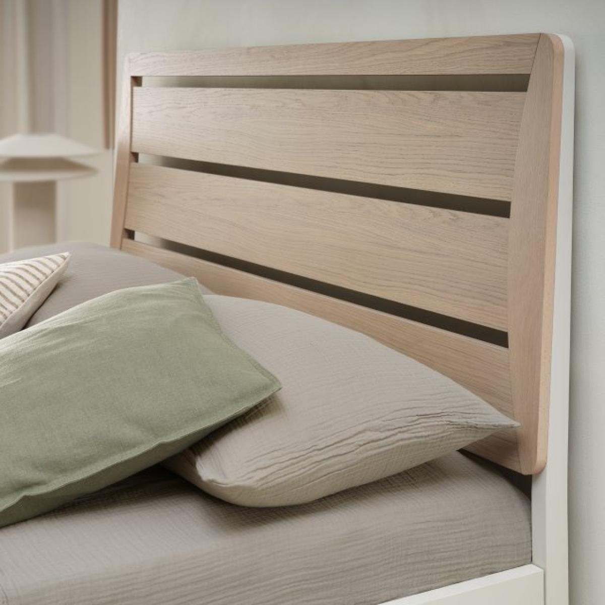 Delta Scandi Oak and Soft Grey Slatted Bedstead - 150cm King – image 3