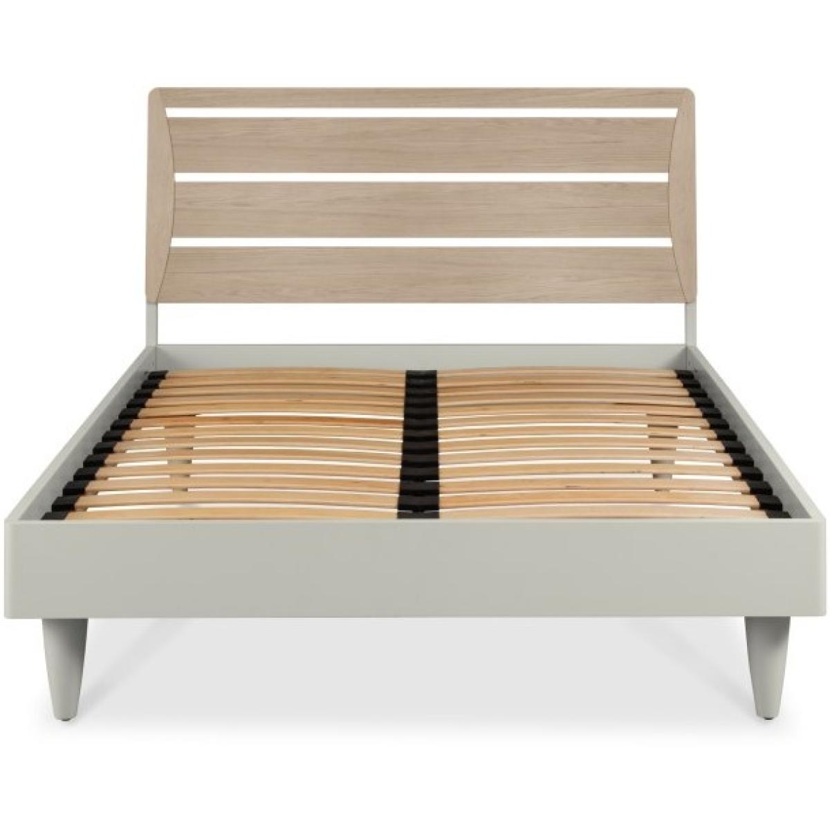 Delta Scandi Oak and Soft Grey Slatted Bedstead - 150cm King – image 6