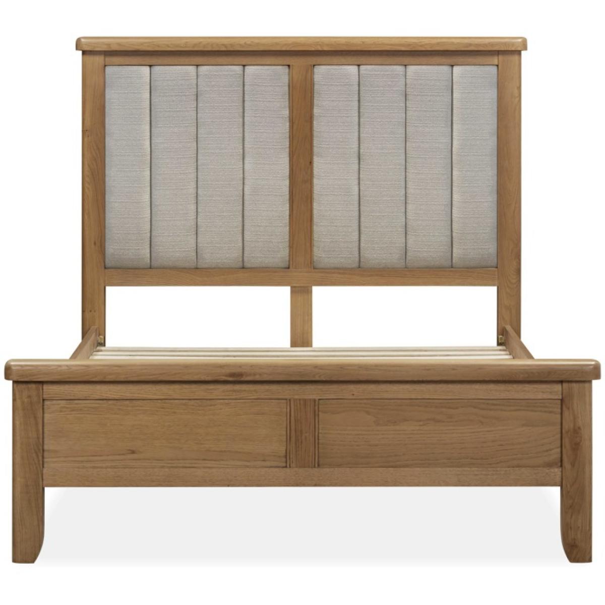 Juniper Bedstead With Upholstered Headboard - Smoked Oak - 135cm Double – image 11