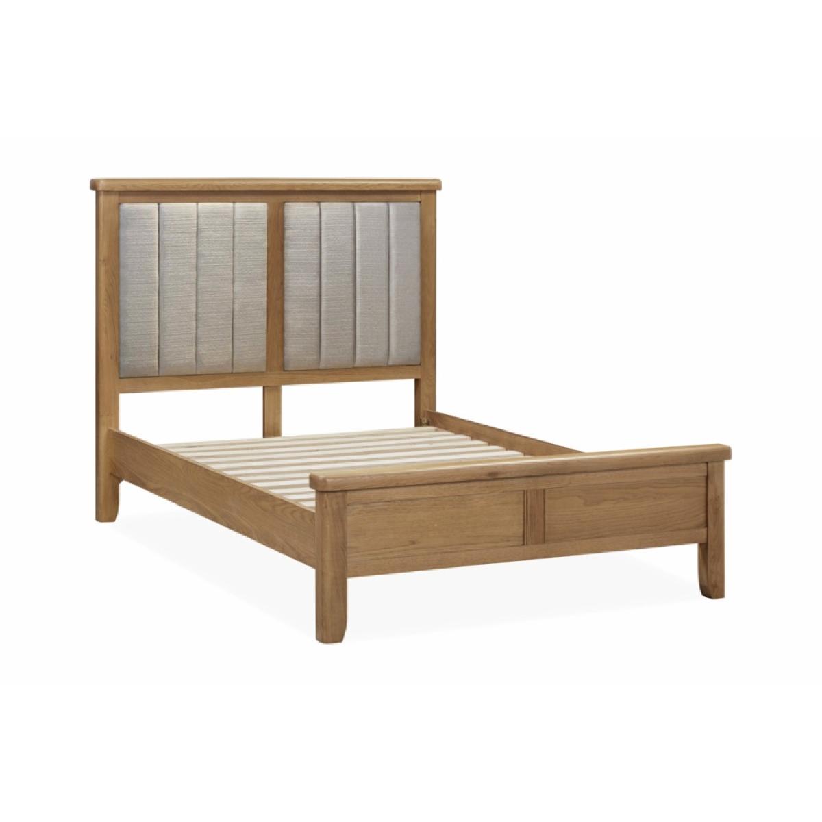 Juniper Bedstead With Upholstered Headboard - Smoked Oak - 135cm Double – image 10