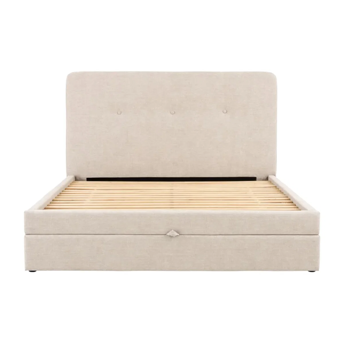 Snoozer Double 2 Drawer Bedstead in Cream Velvet – image 1