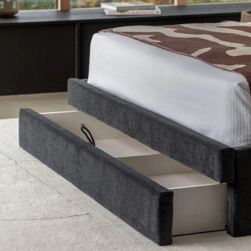 Snoozer King 2 Drawer Bedstead in Black Velvet – image 4