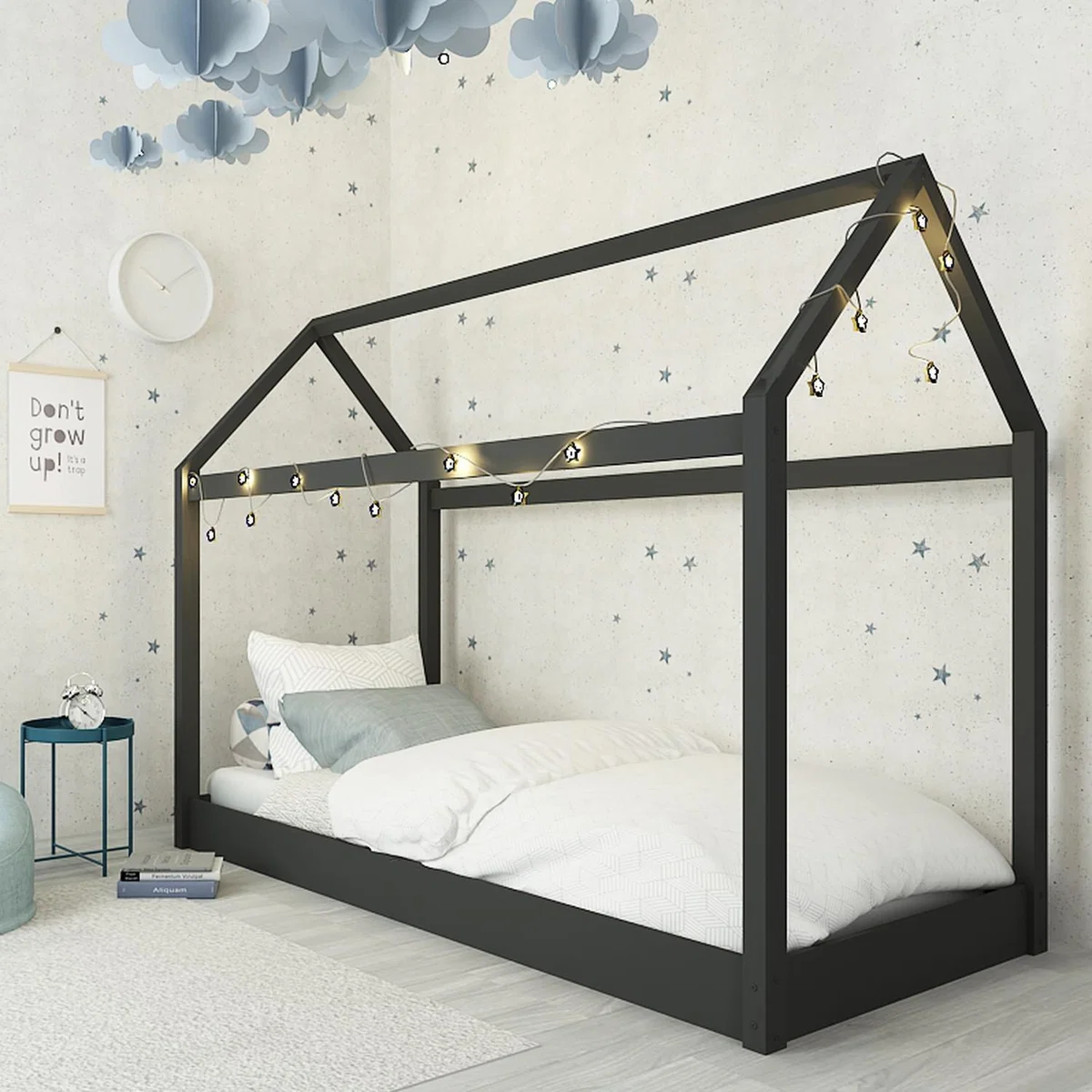Hickory Contemporary House Bed - Black – image 2