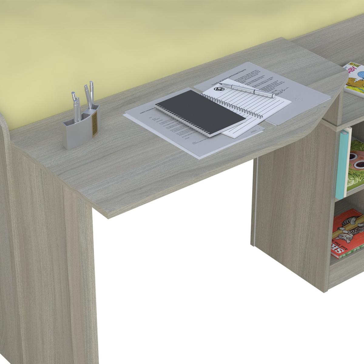 Pilot Single Cabin Storage Bed - Elm White - Brown – image 2