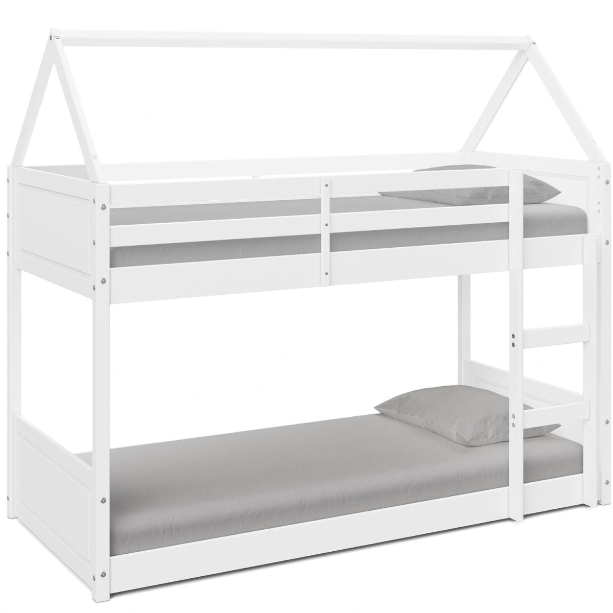 Milo Wooden House Kids Bunk Bed - White – image 3