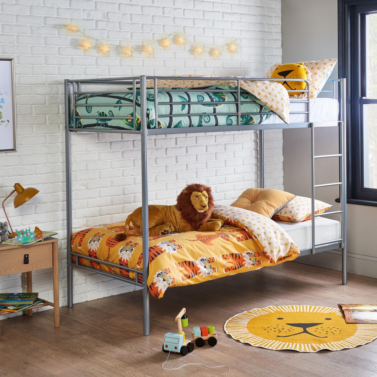 Double Bunk Beds Twin Sleeper Single Bunk - Grey – image 2