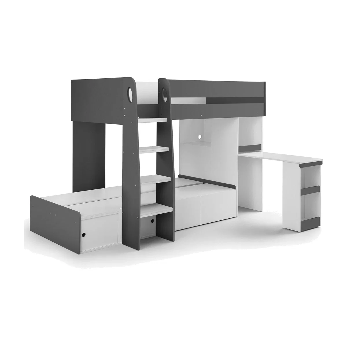 Eclipse Bunk Bed - Charcoal and White – image 1