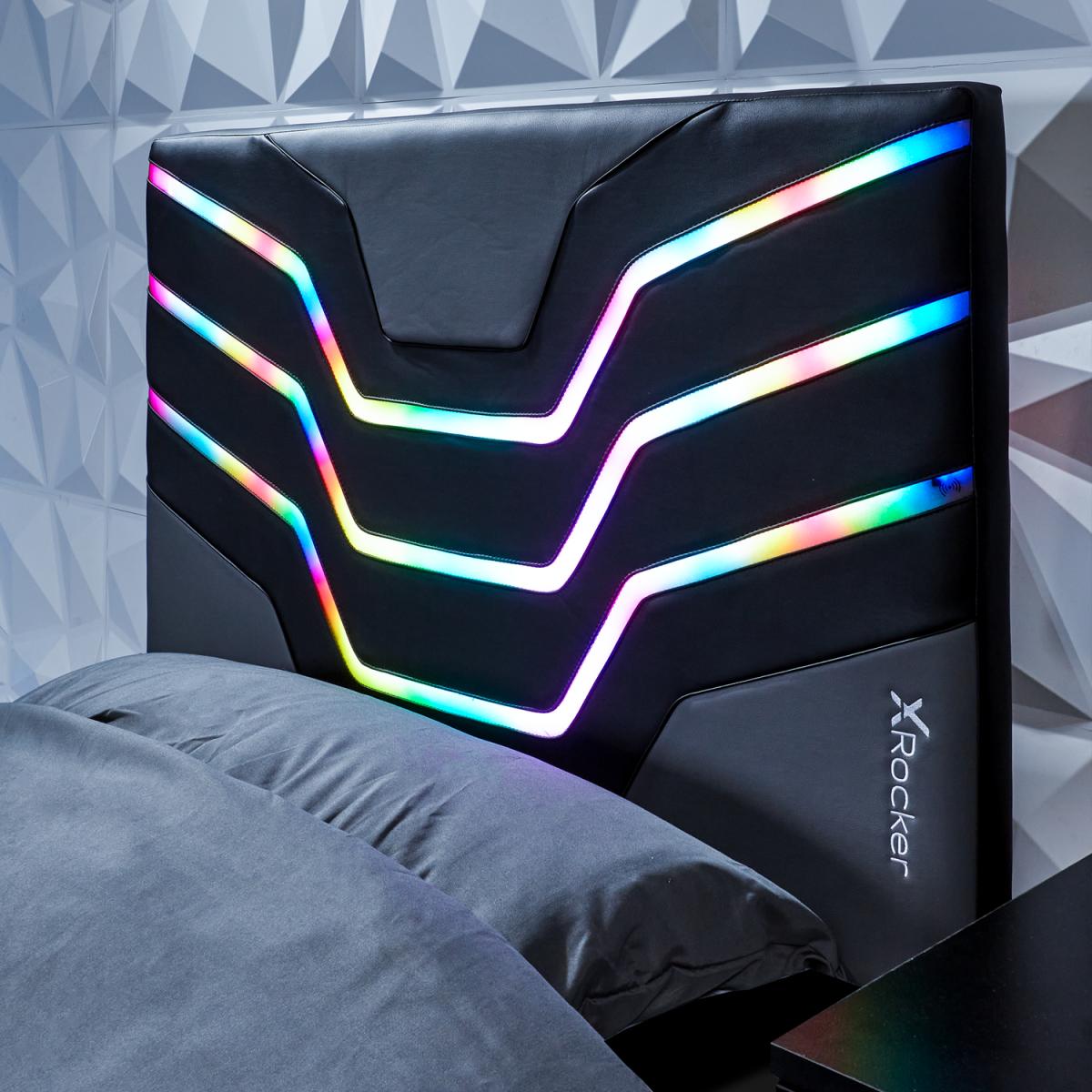 Cosmos RGB Single Gaming Bed in a Box with LED Lighting - Grey – image 3