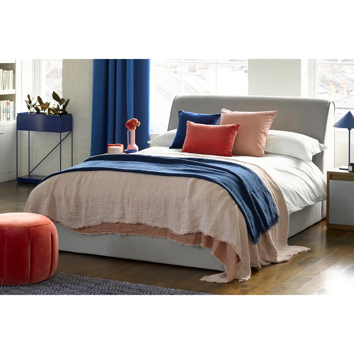 Charlie King Ottoman Bed in Textured Grey - sofa.com – image 2