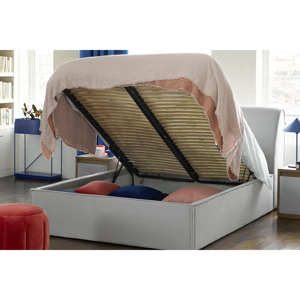 Charlie King Ottoman Bed in Textured Grey - sofa.com – image 3
