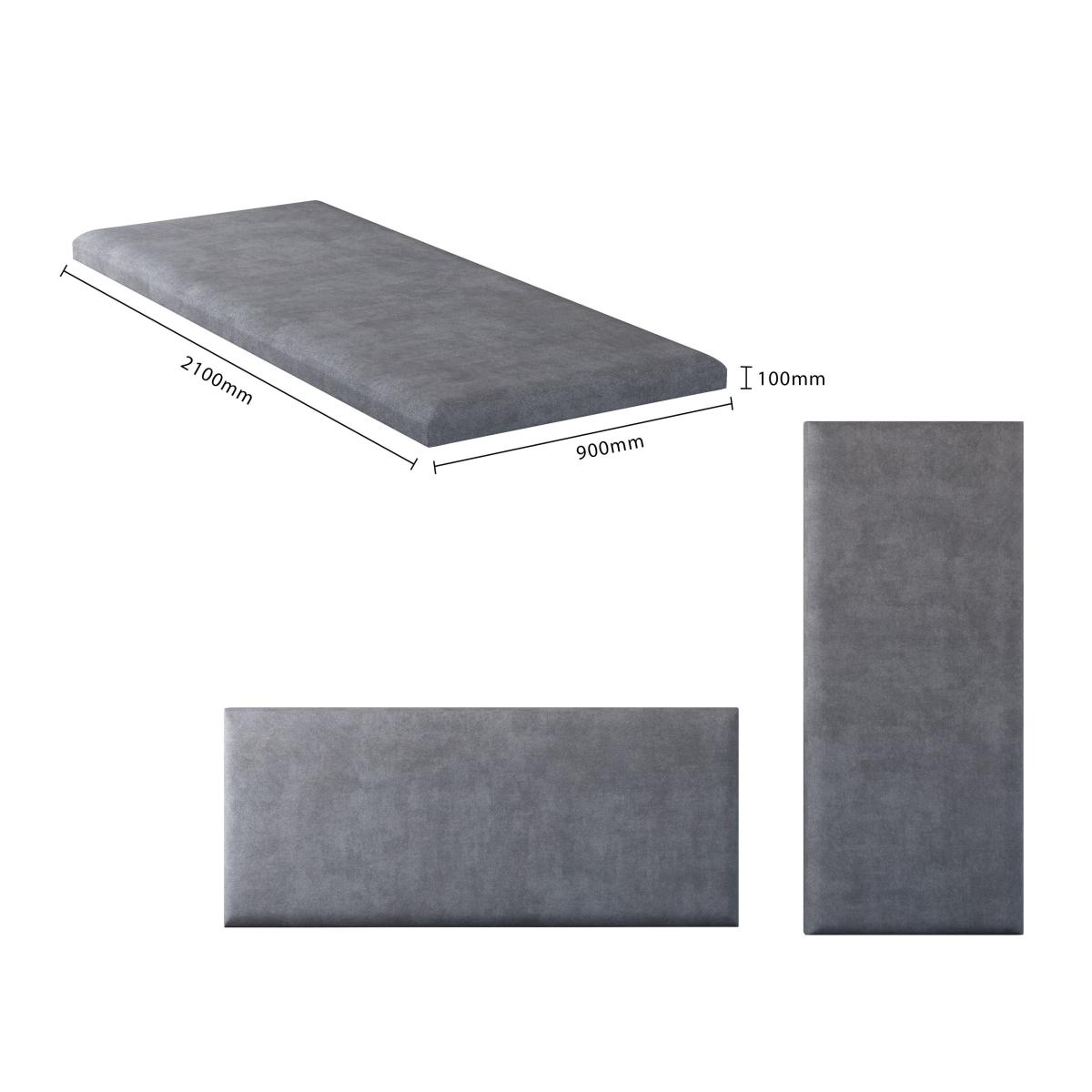 Hanging Wall Panel Dual Mount Plush Velvet Headboard Steel Velvet – image 7