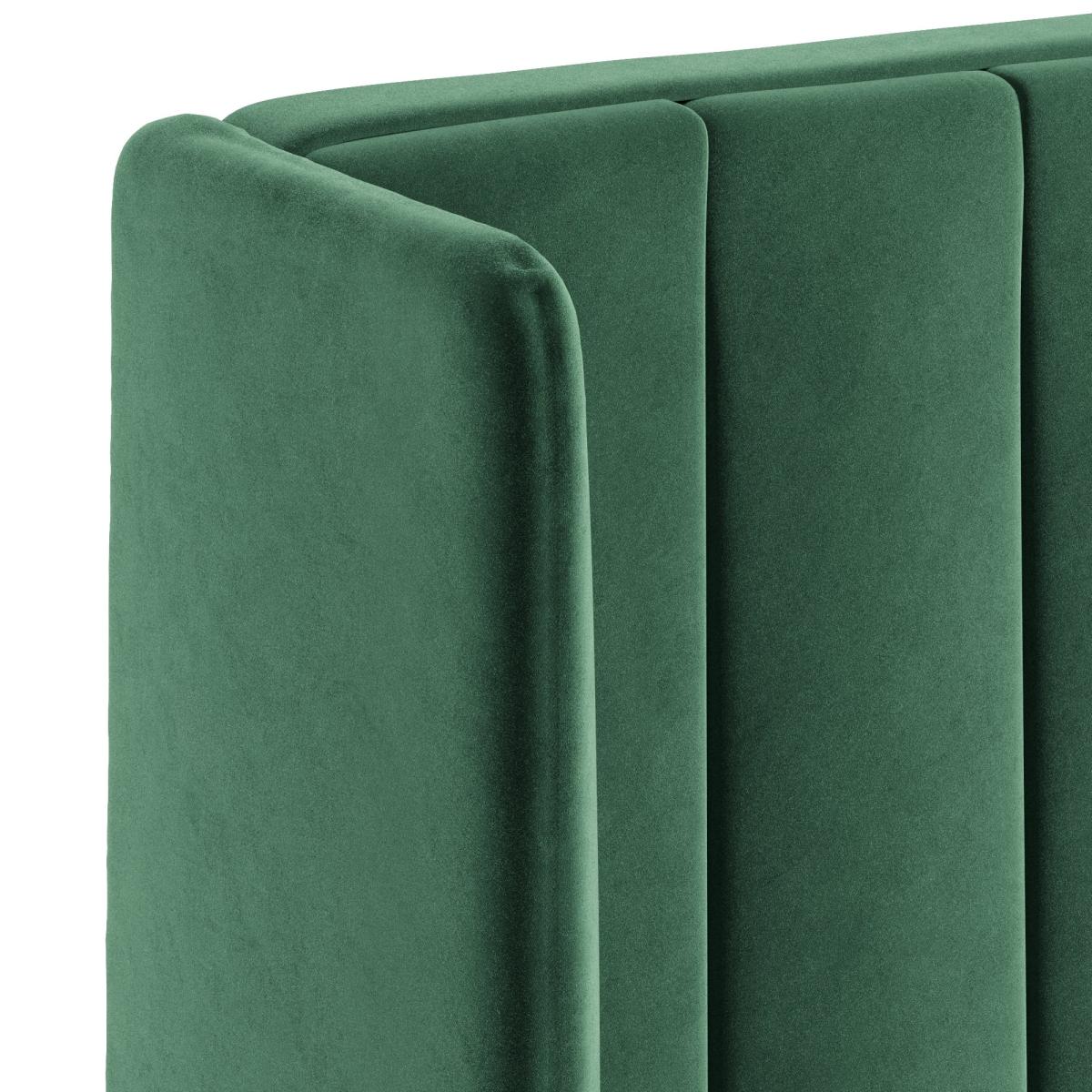 Velvet Wing Stripe Headboard Green – image 4