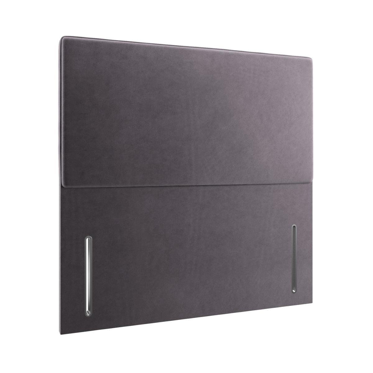 Velvet Plain Headboard Grey – image 2