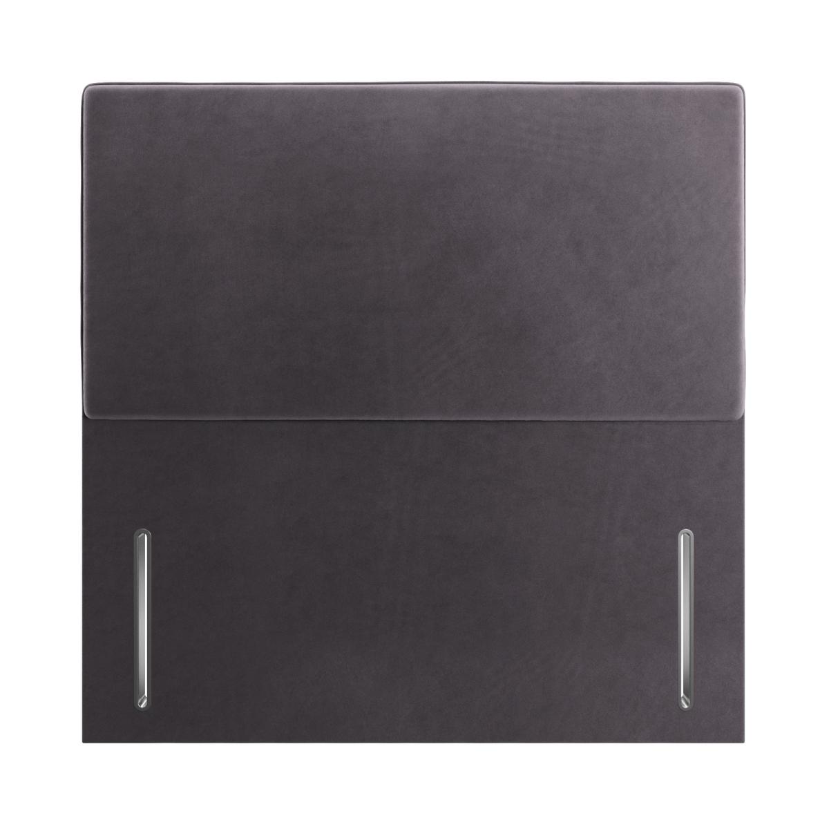 Velvet Plain Headboard Grey – image 3