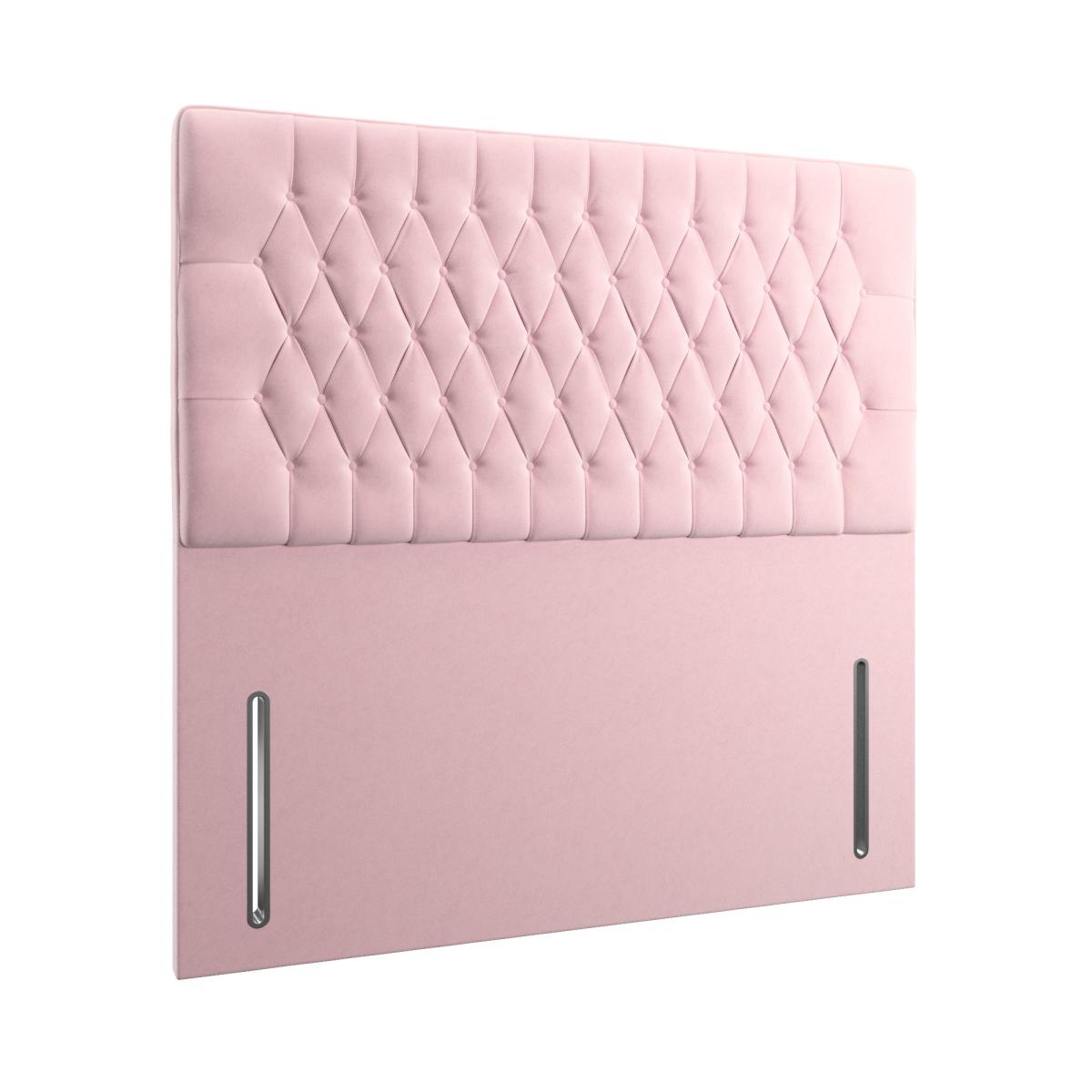 Velvet Chesterfield Headboard Blush – image 2