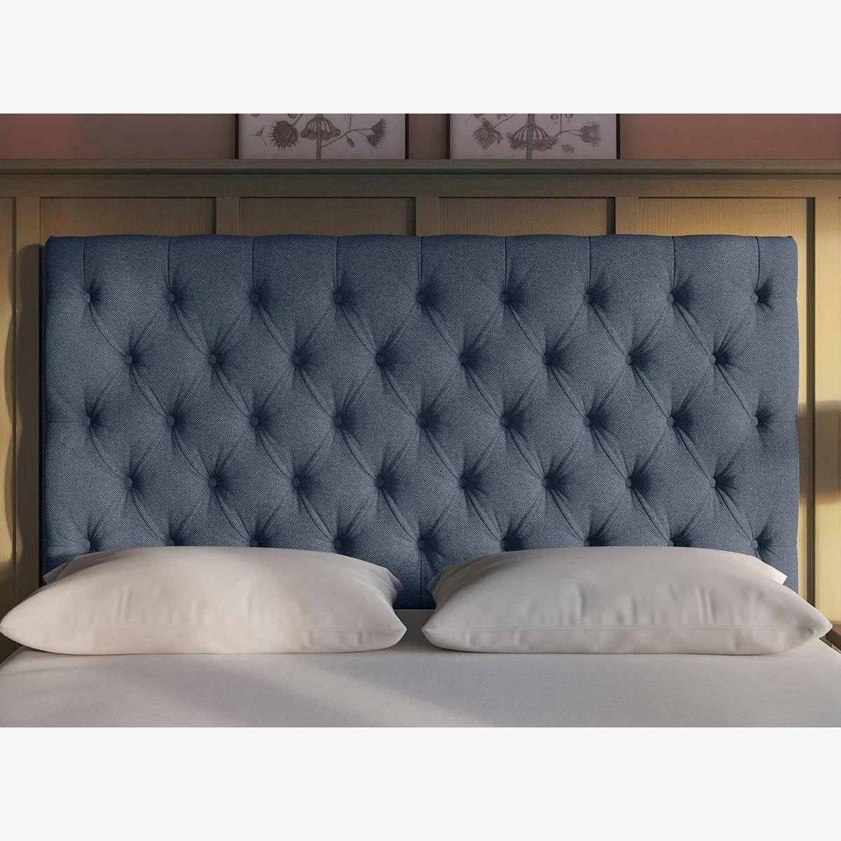 Flaxby Harrogate Headboard - 3'0 Single - Blue